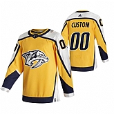 Nashville Predators Customized Yellow Adidas 2020-21 Reverse Retro Alternate Jersey,baseball caps,new era cap wholesale,wholesale hats